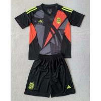 Argentinien Torwart Fußballbekleidung Heimtrikot Kinder Copa America 2024 Kurzarm (+ kurze hosen)